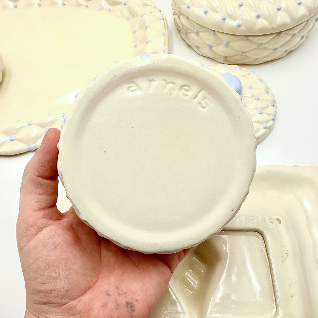 Arnel's Quilted Ceramic Vanity Set