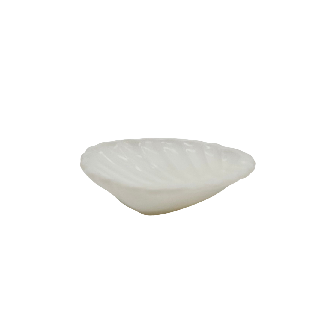 Hazel Atlas Milk Glass Scallop Shell Soap Dish