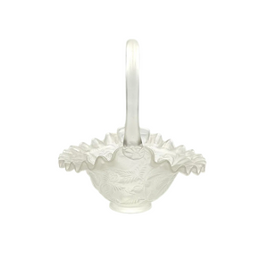 Fenton Satin Glass Strawberry Basket