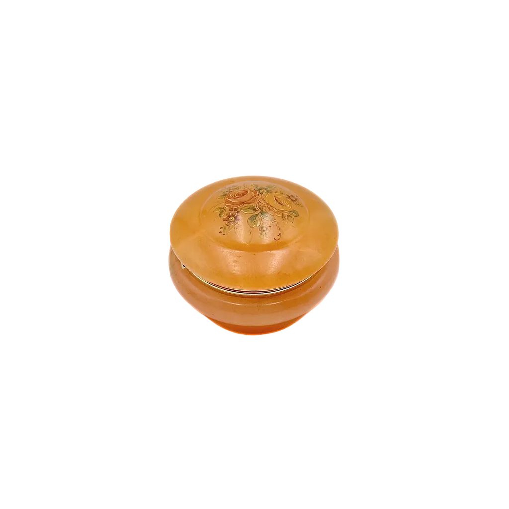 Genuine Italian Alabaster Hinged Trinket Box