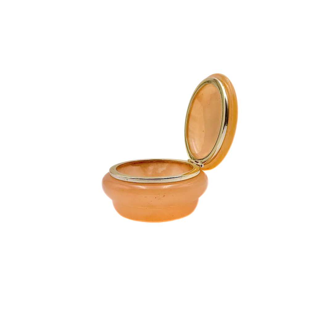 Genuine Italian Alabaster Hinged Trinket Box