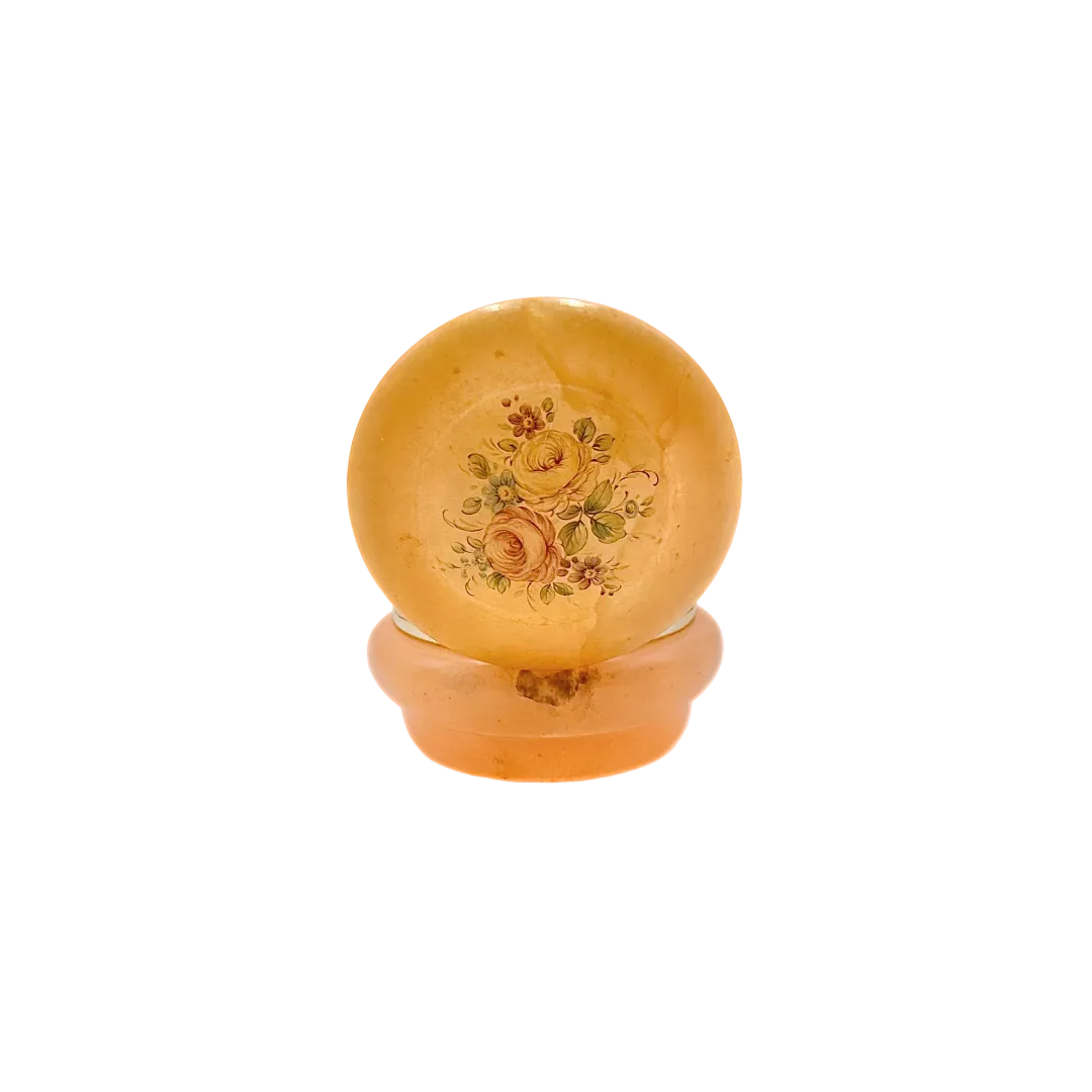 Genuine Italian Alabaster Hinged Trinket Box