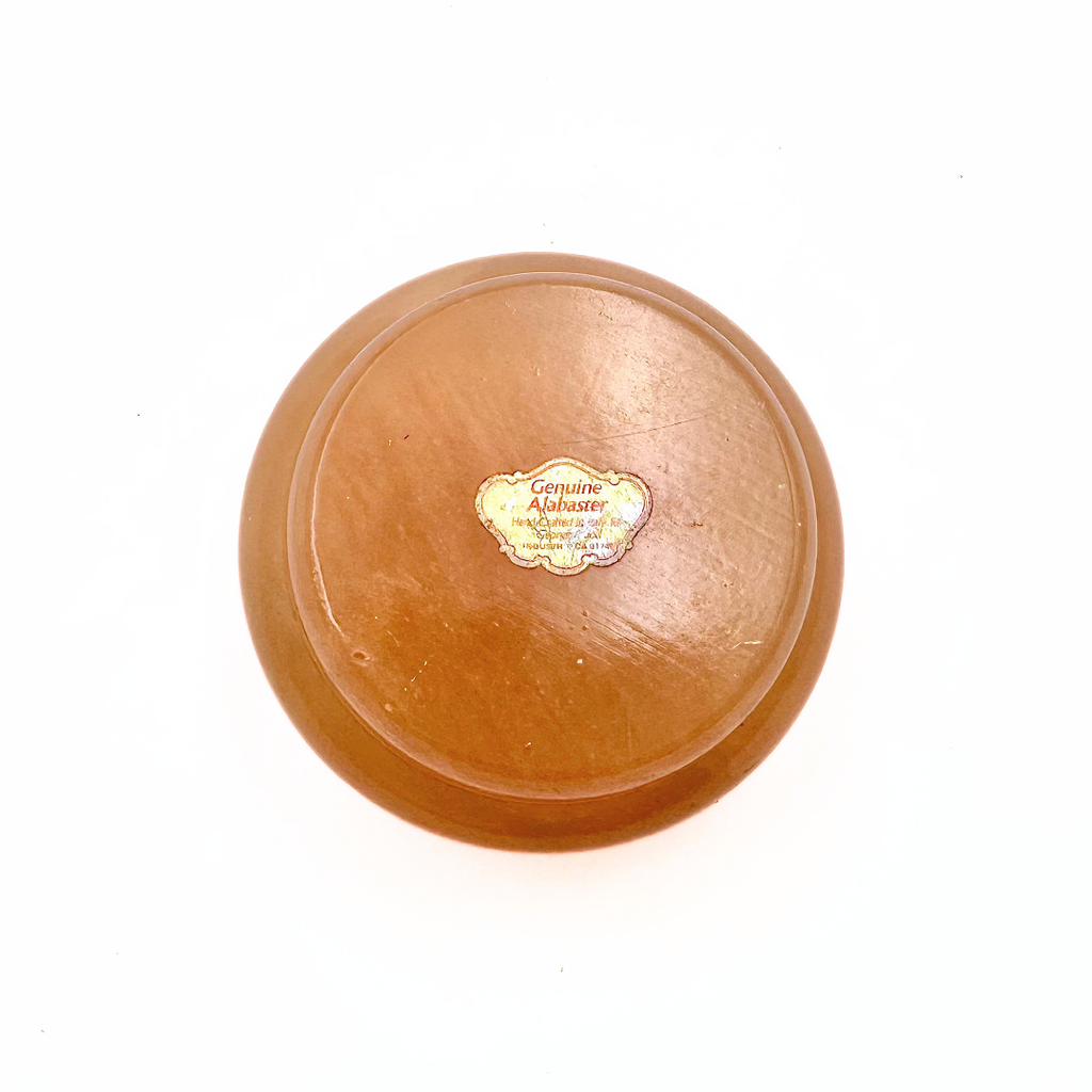 Genuine Italian Alabaster Hinged Trinket Box