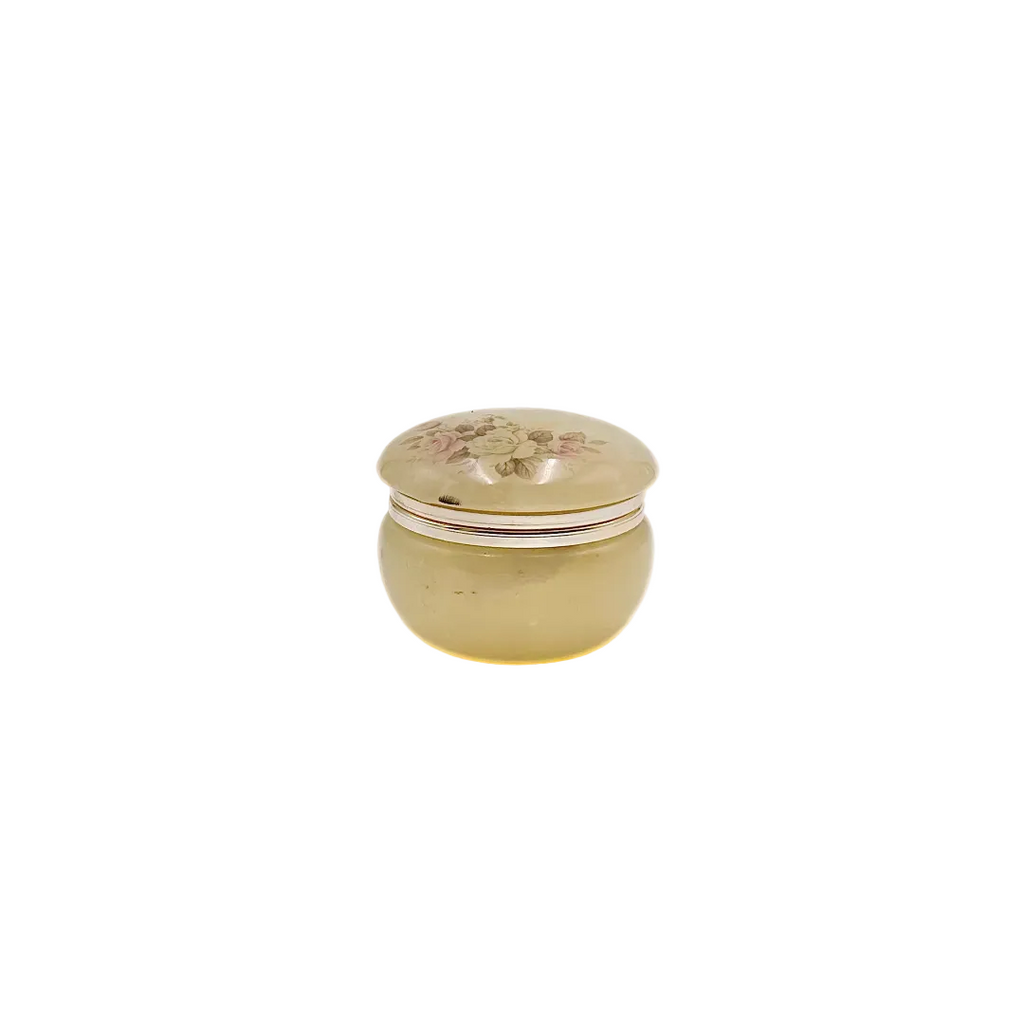Genuine Italian Alabaster Hinged Trinket Box