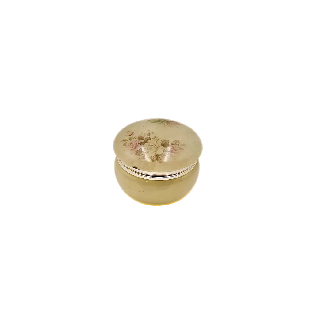 Genuine Italian Alabaster Hinged Trinket Box