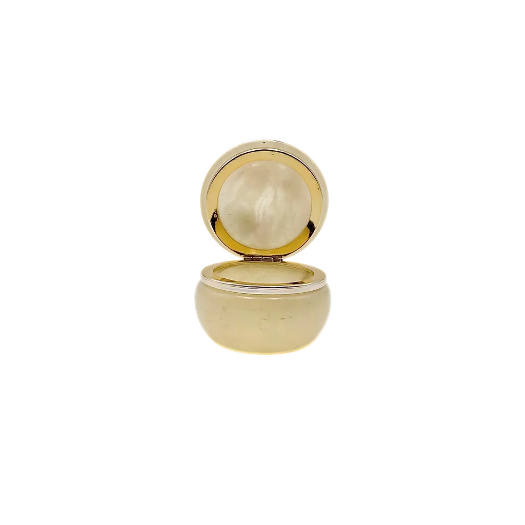 Genuine Italian Alabaster Hinged Trinket Box