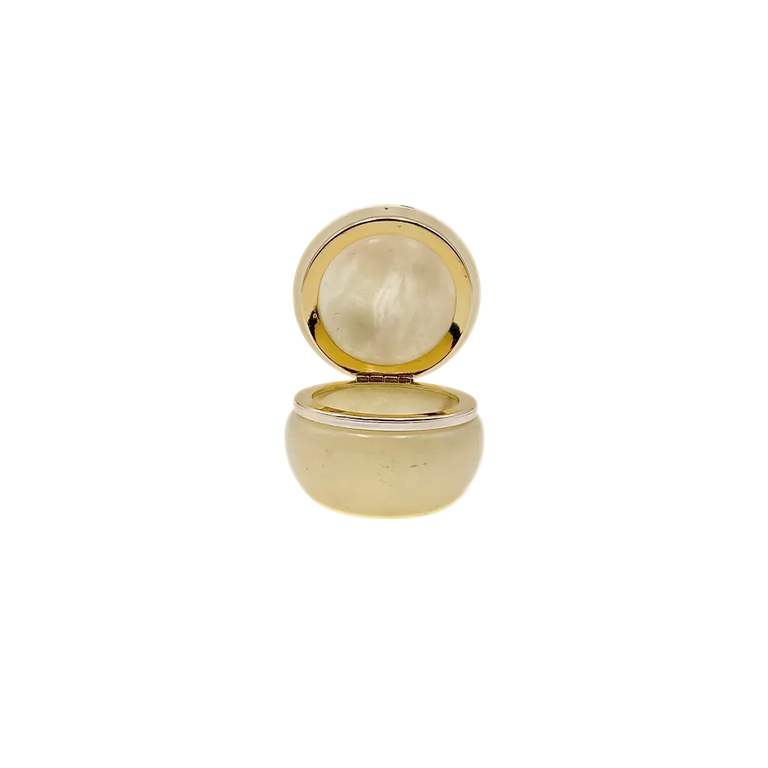Genuine Italian Alabaster Hinged Trinket Box