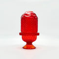 Viking Glass Ruby Red Diamond Point Fairy Lamp