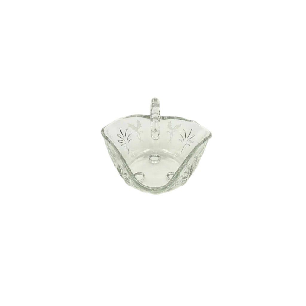 Fostoria Meadow Rose Etched Glass Nappy