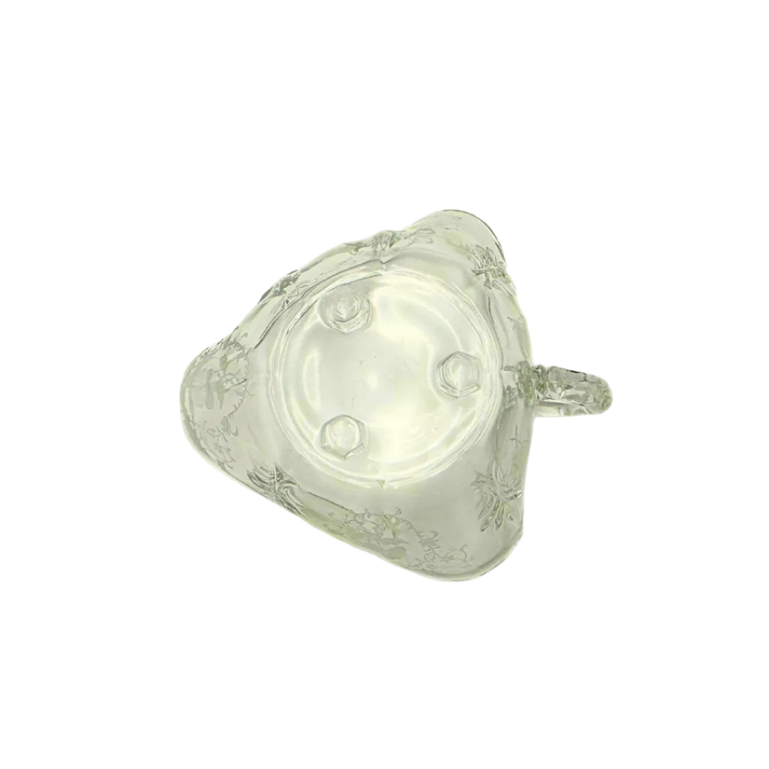 Fostoria Meadow Rose Etched Glass Nappy