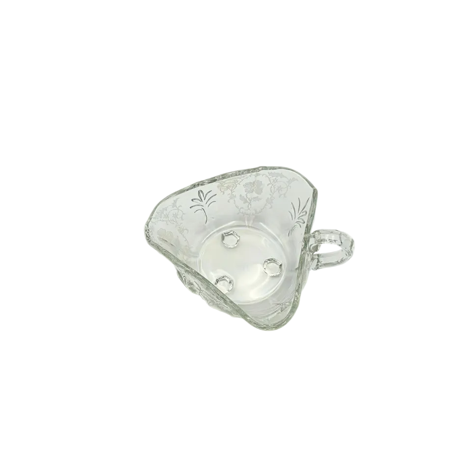 Fostoria Meadow Rose Etched Glass Nappy