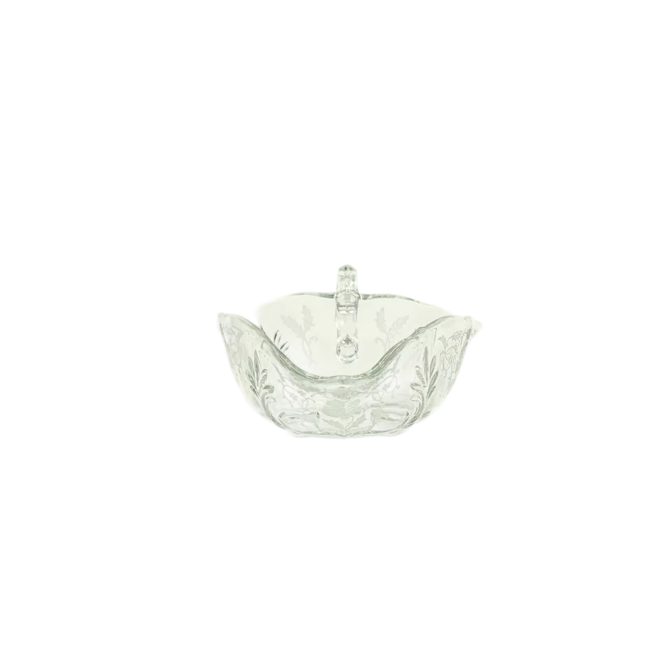Fostoria Meadow Rose Etched Glass Nappy