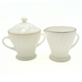 Anchor Hocking Fire-King Milk Glass Sugar and Creamer Set
