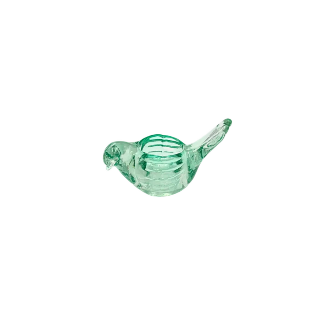 Indiana Glass Candle Lane Critters™ "The Bird" Aqua Glass Votive Candle Holder