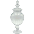 Clear Glass Pedestal Apothecary Jar with Lid