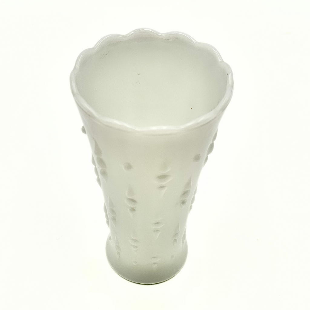 Anchor Hocking Milk Glass Hobnail Vase