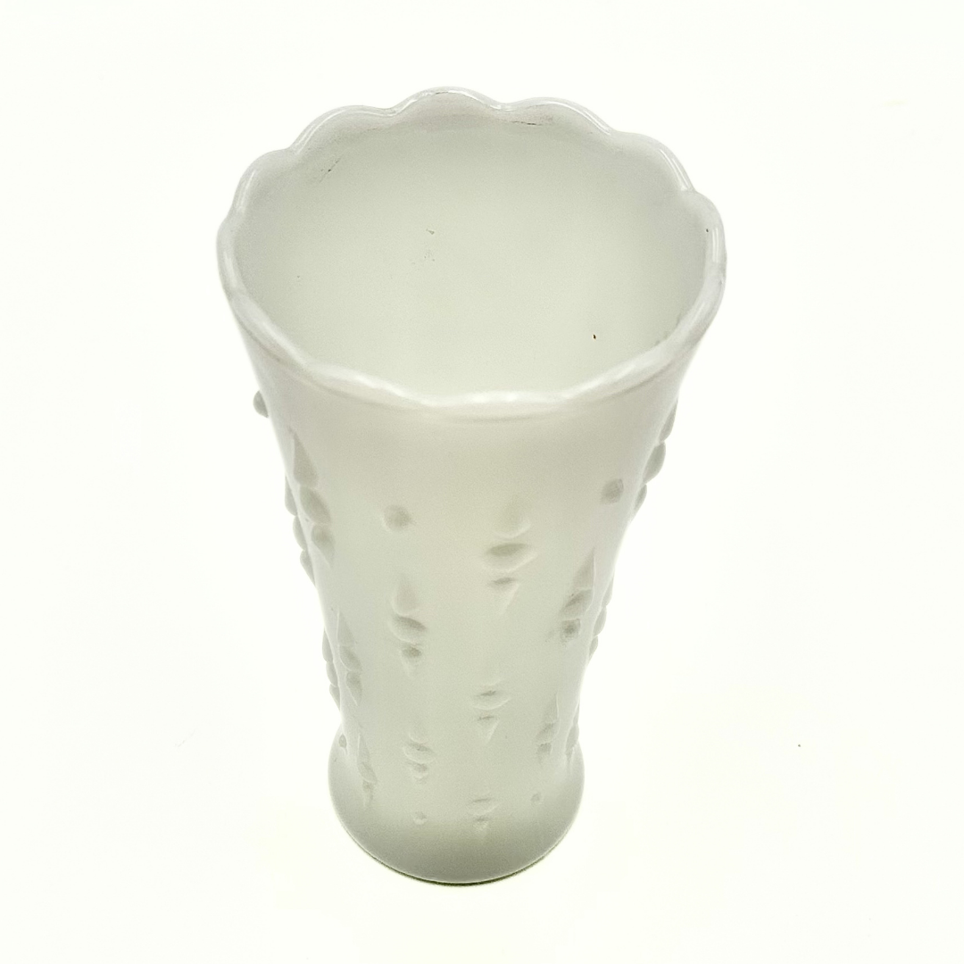 Anchor Hocking Milk Glass Hobnail Vase