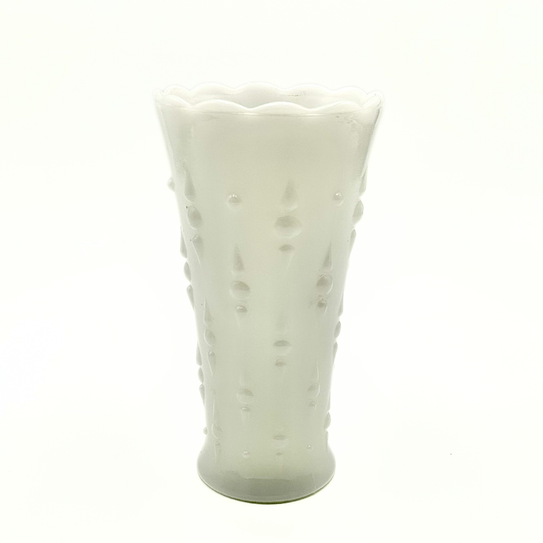 Anchor Hocking Milk Glass Hobnail Vase