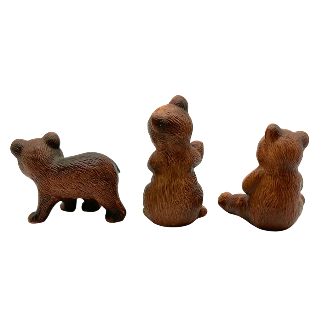 HOMCO Bear Cub Figurines Set of 3
