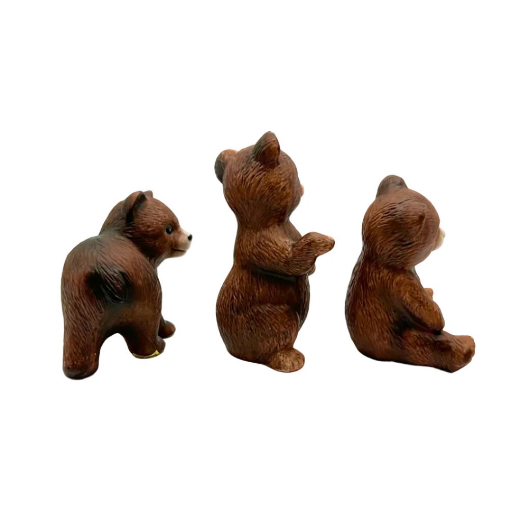 HOMCO Bear Cub Figurines Set of 3