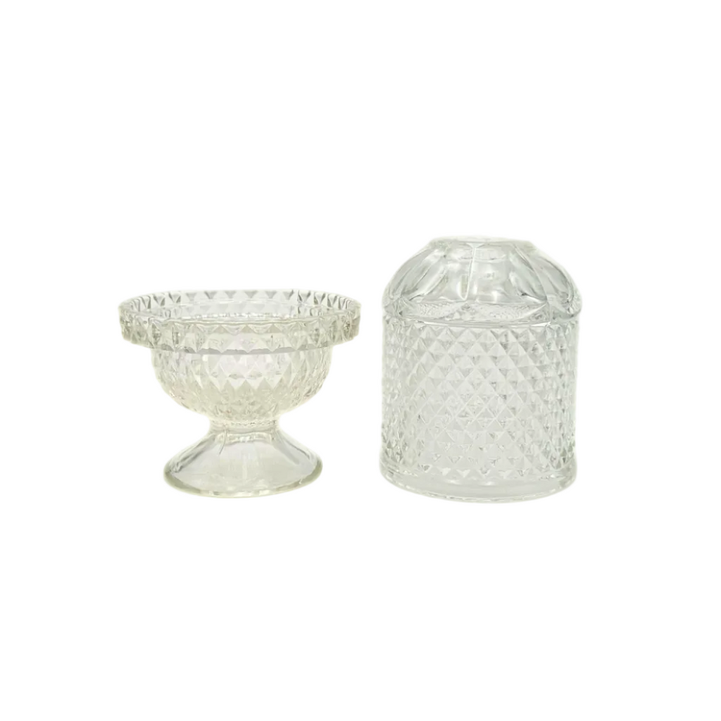 Viking Glass Clear Diamond Point Fairy Lamp