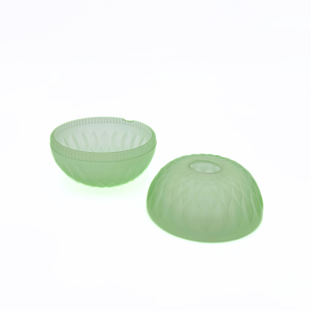 Indiana Glass Mount Vernon Satin Green Fairy Lamp