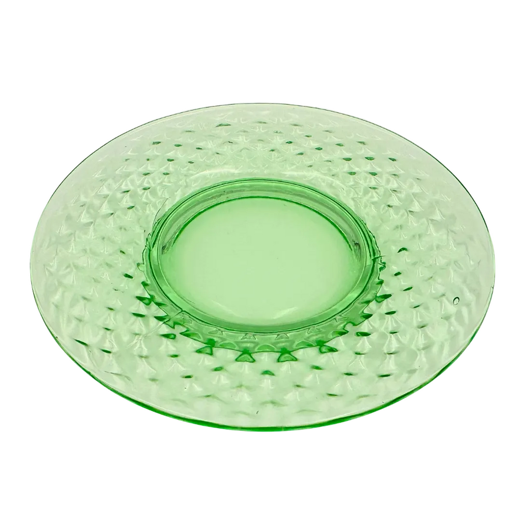 Vaseline Uranium Glass Teacup and Saucer