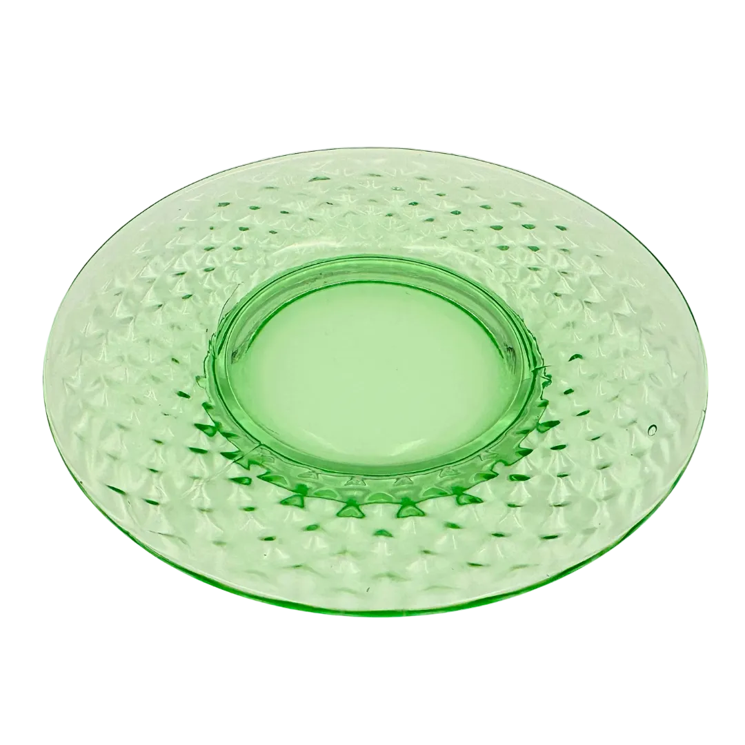 Vaseline Uranium Glass Teacup and Saucer