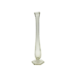 L.E. Smith Clear Swung Glass Bud Vase