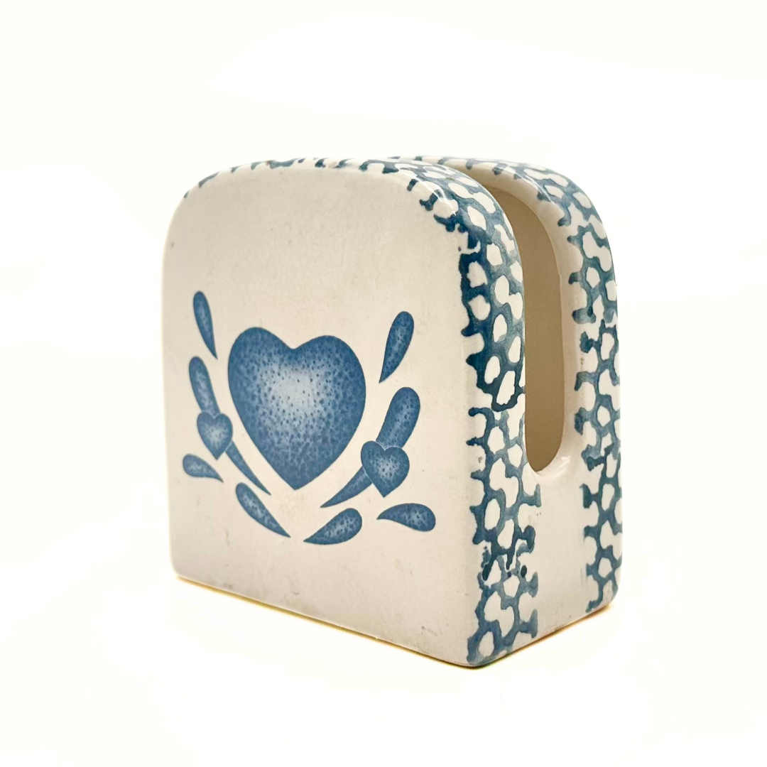 Corelle Blue Hearts Napkin Holder
