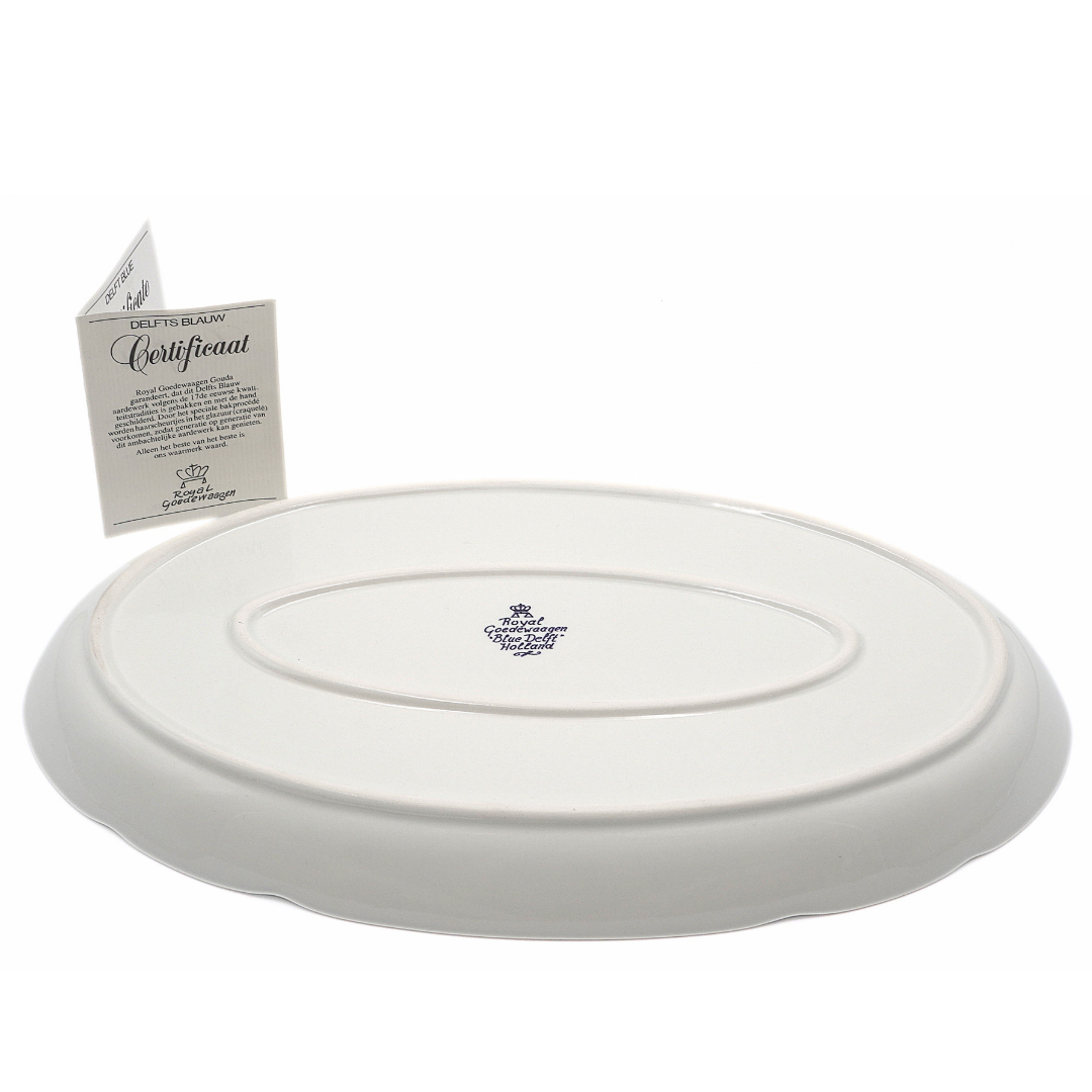 Royal Goedewaagen Blue Delft Holland America Line Platter – Dutch Maritime Commemorative with Certificate