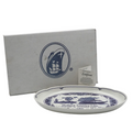 Royal Goedewaagen Blue Delft Holland America Line Platter – Dutch Maritime Commemorative with Certificate