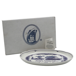 Royal Goedewaagen Blue Delft Holland America Line Platter – Dutch Maritime Commemorative with Certificate