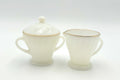 Anchor Hocking Fire-King Milk Glass Sugar and Creamer Set