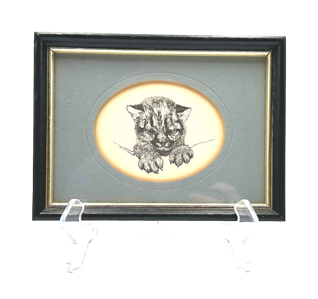Vintage Signed Snow 1977 Animal Drawings