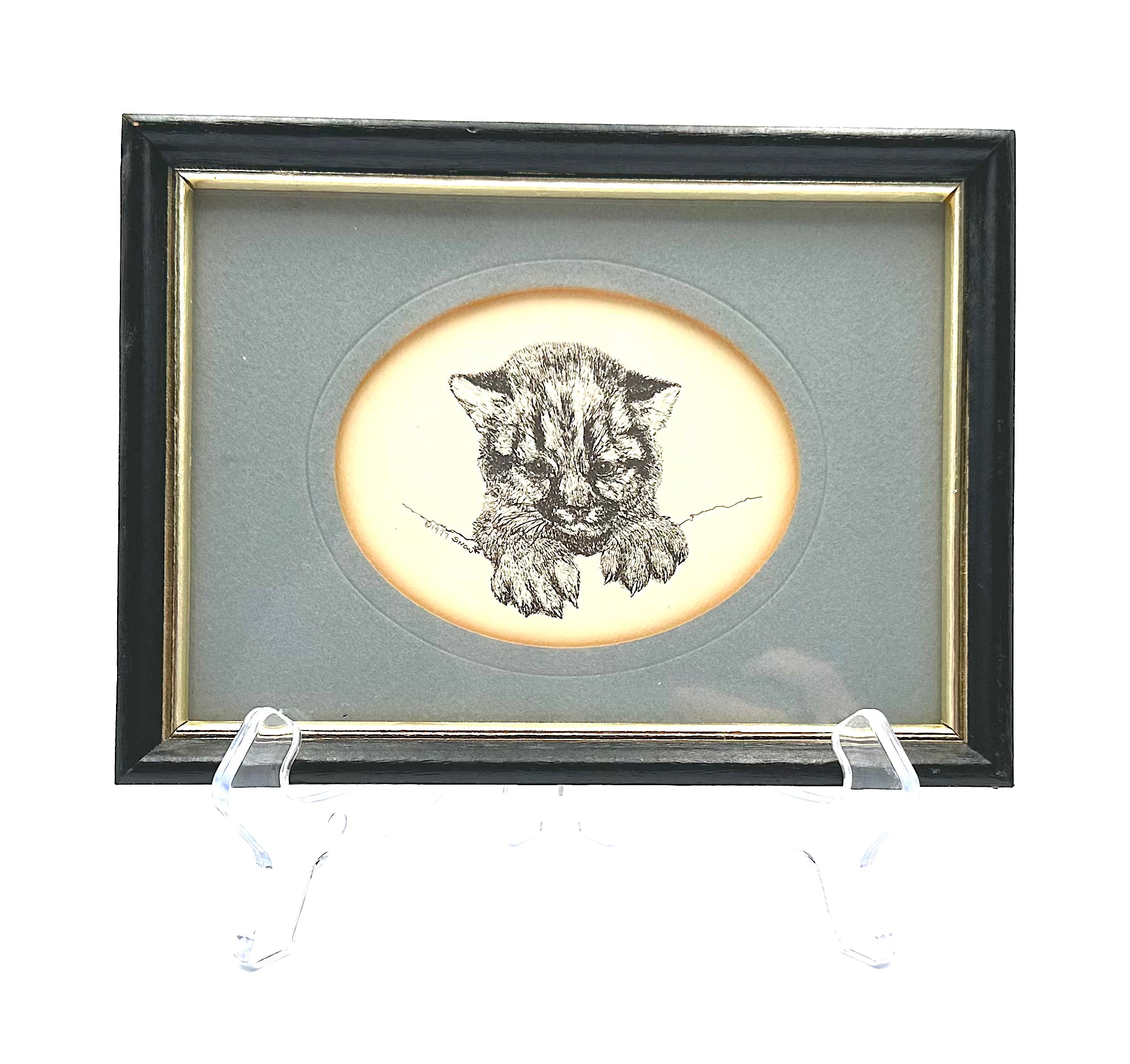 Vintage Signed Snow 1977 Animal Drawings