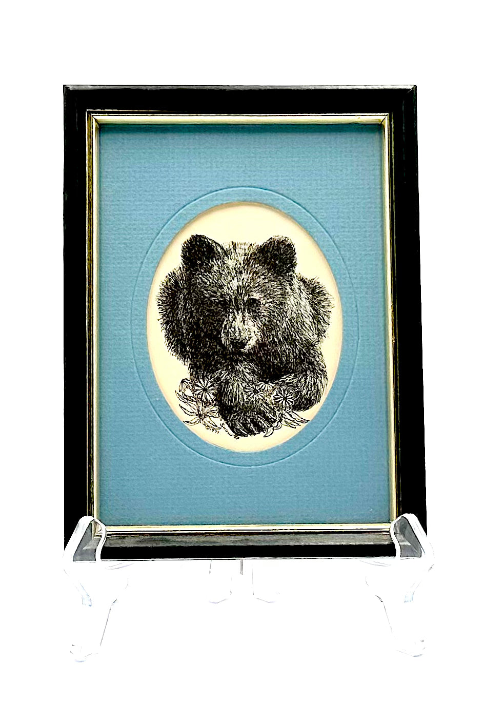 Vintage Signed Snow 1977 Animal Drawings
