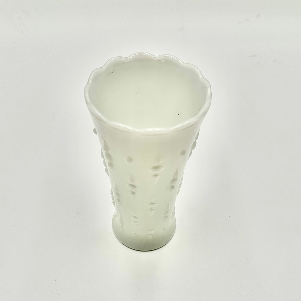 Anchor Hocking Milk Glass Hobnail Vase
