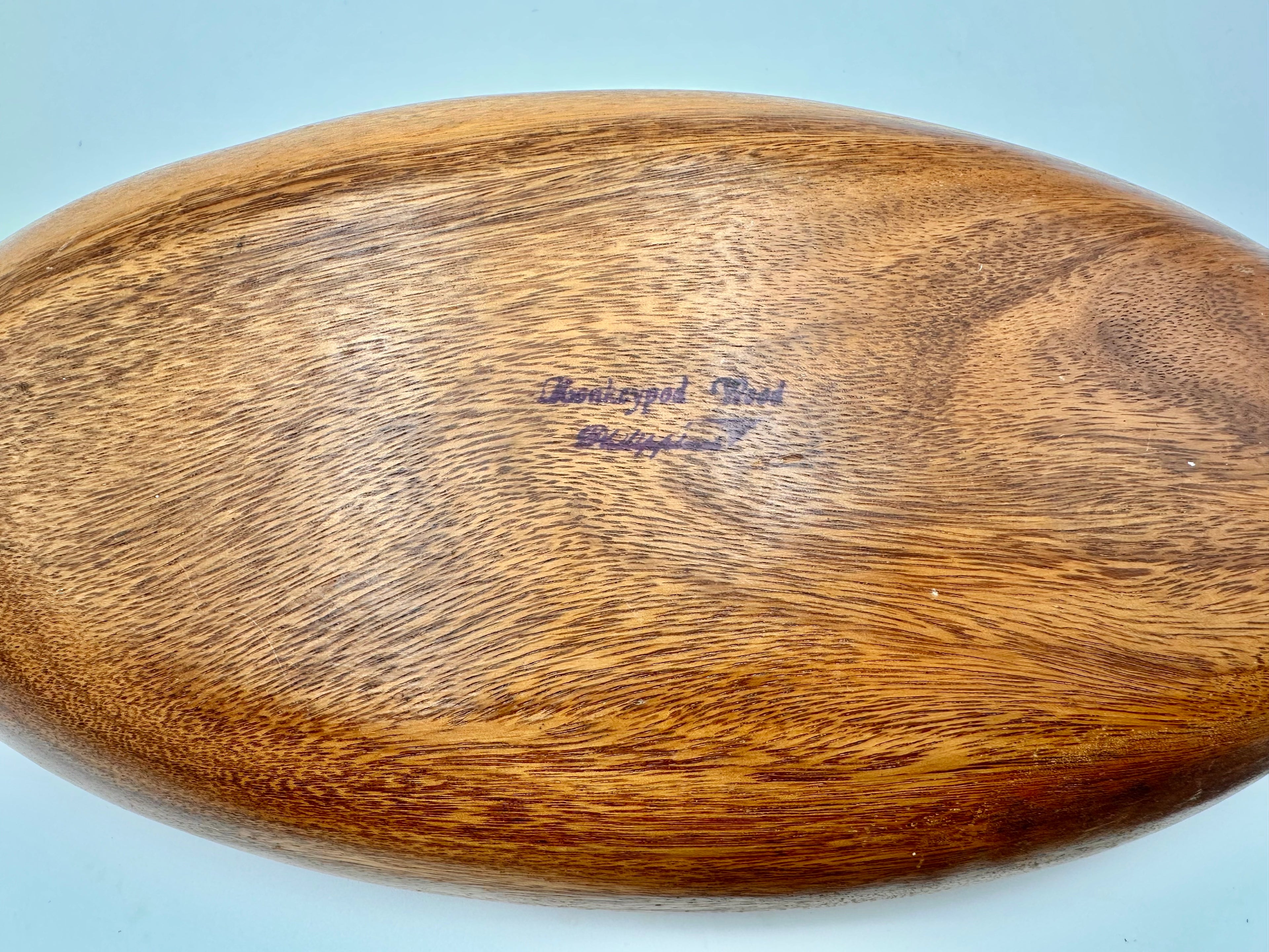 Solid Wood Vintage Philippines Serving Bowl