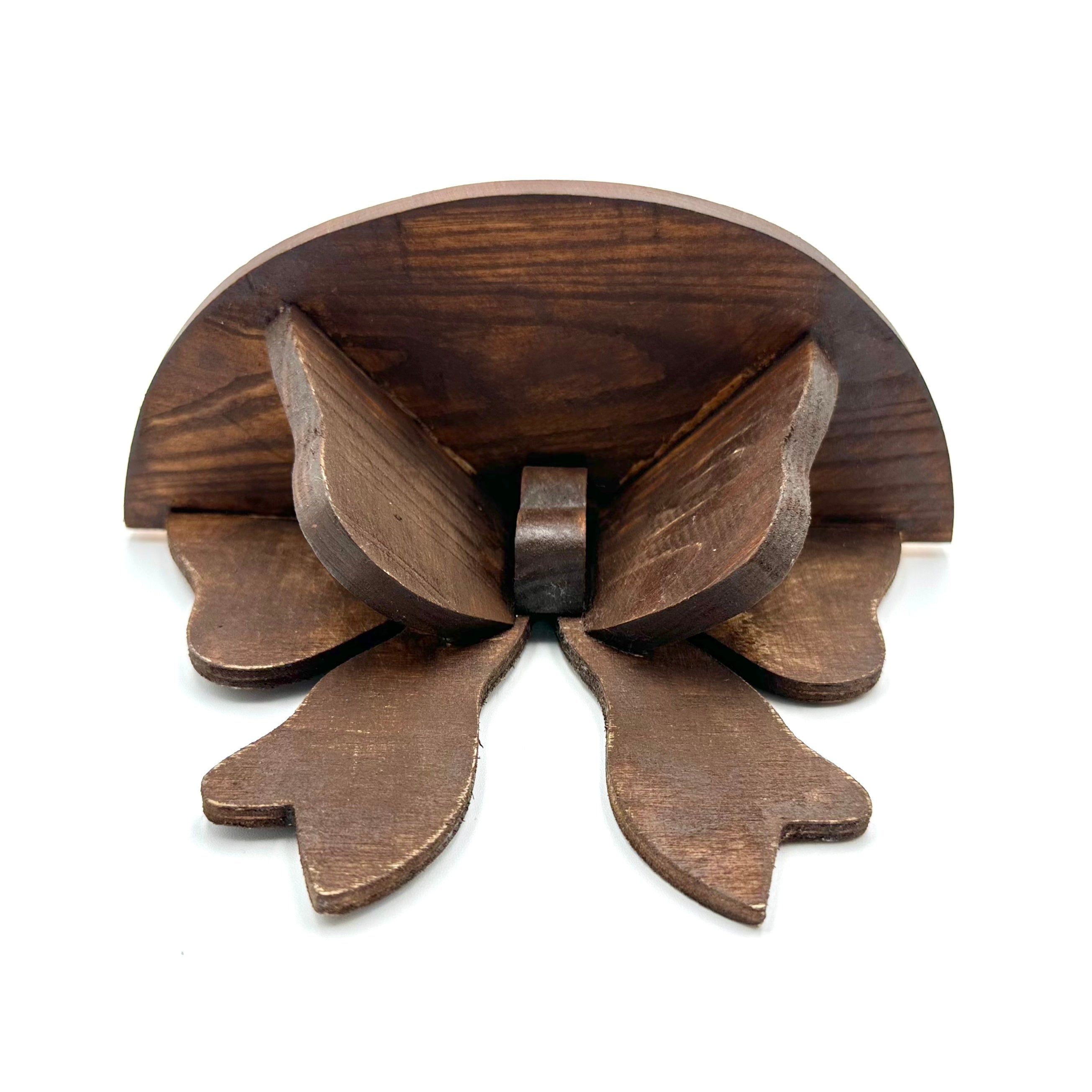 Vintage Wooden Bow Wall Shelf