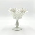 Fenton Milk Glass Hobnail Compote Dish