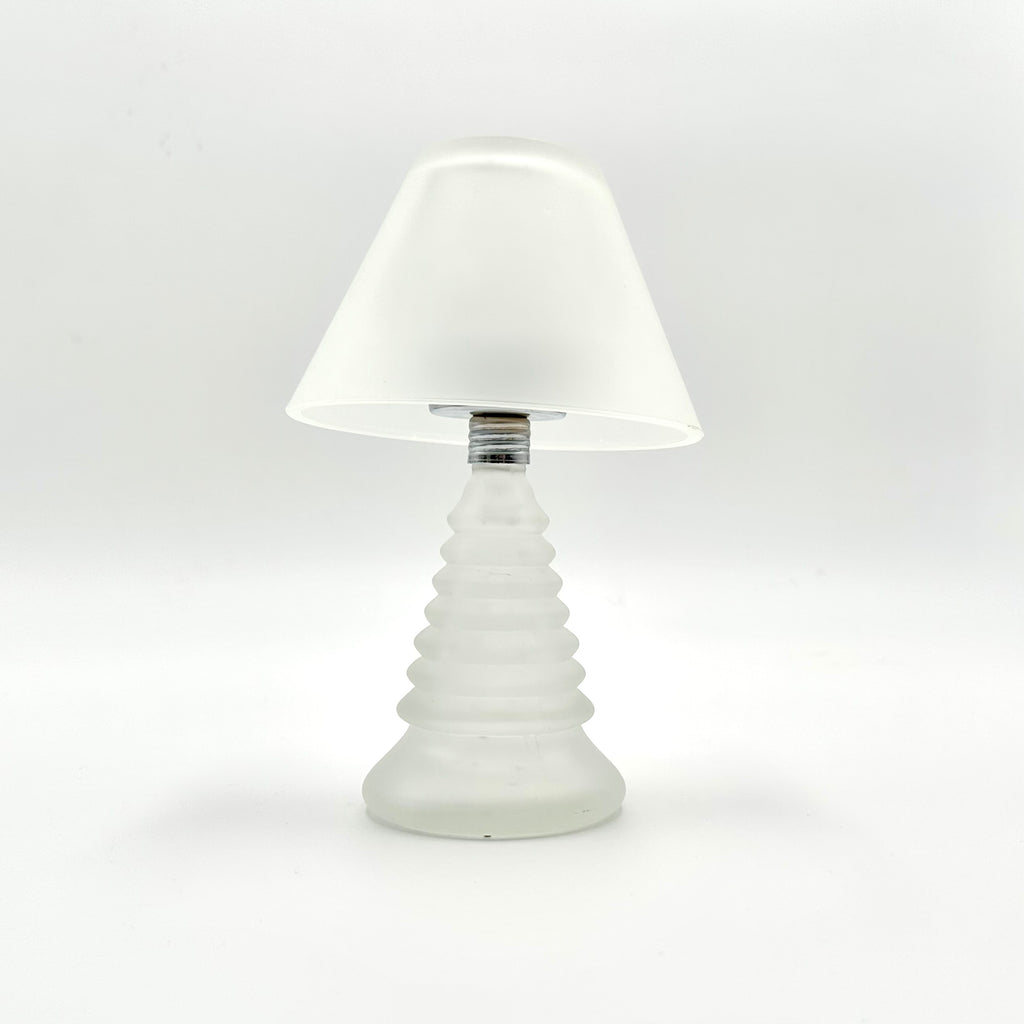 Vintage Satin Glass Candle Lamp