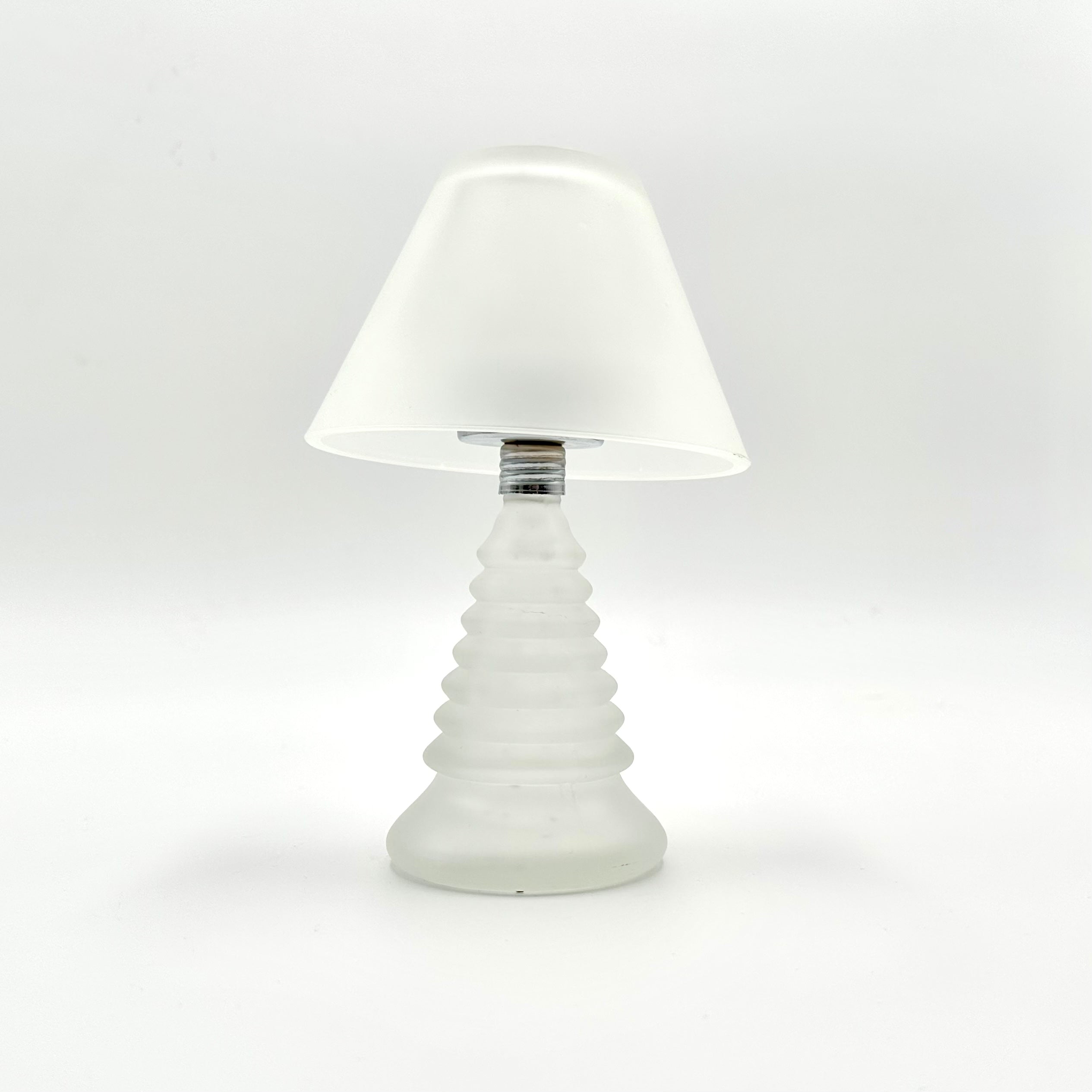 Vintage Satin Glass Candle Lamp