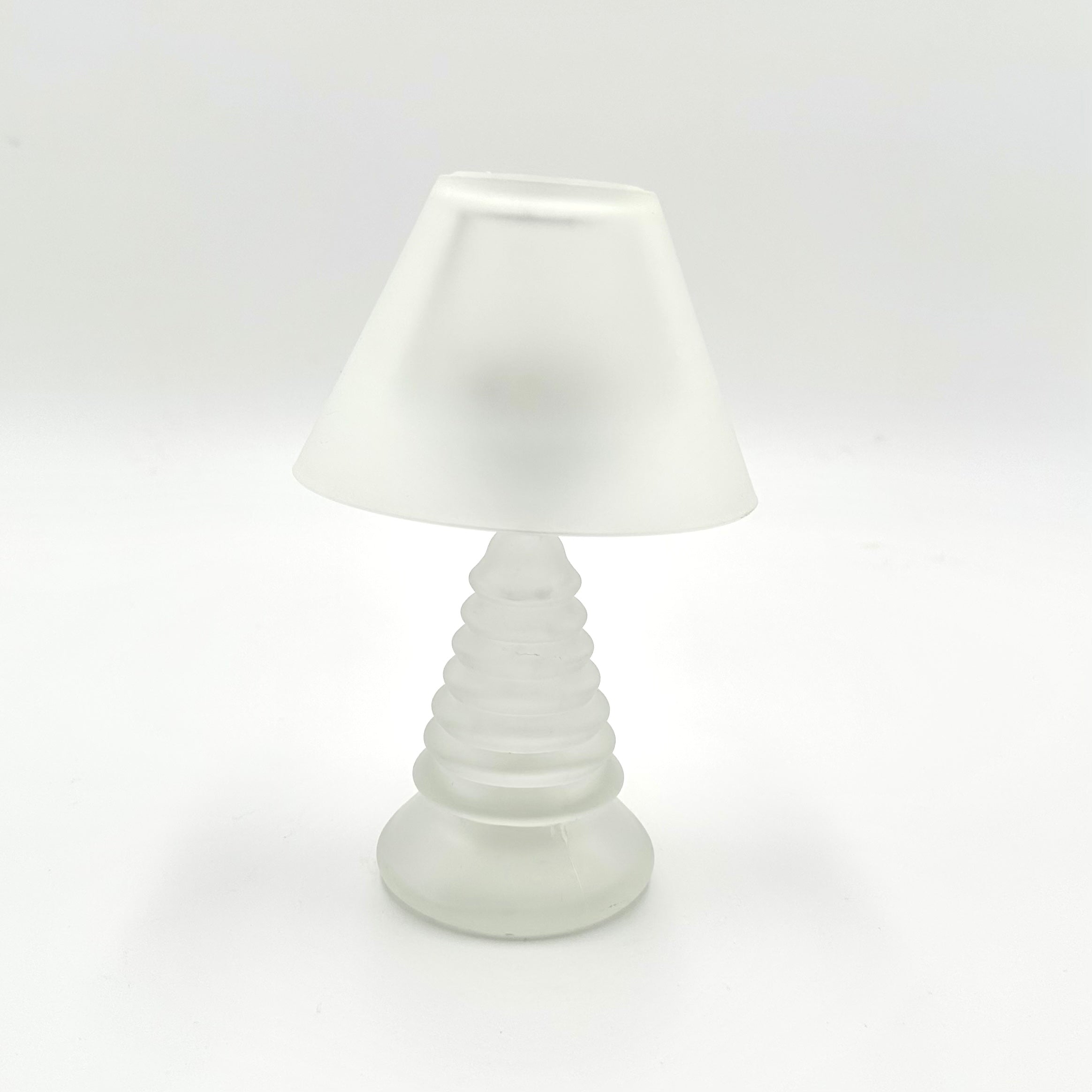 Vintage Satin Glass Candle Lamp