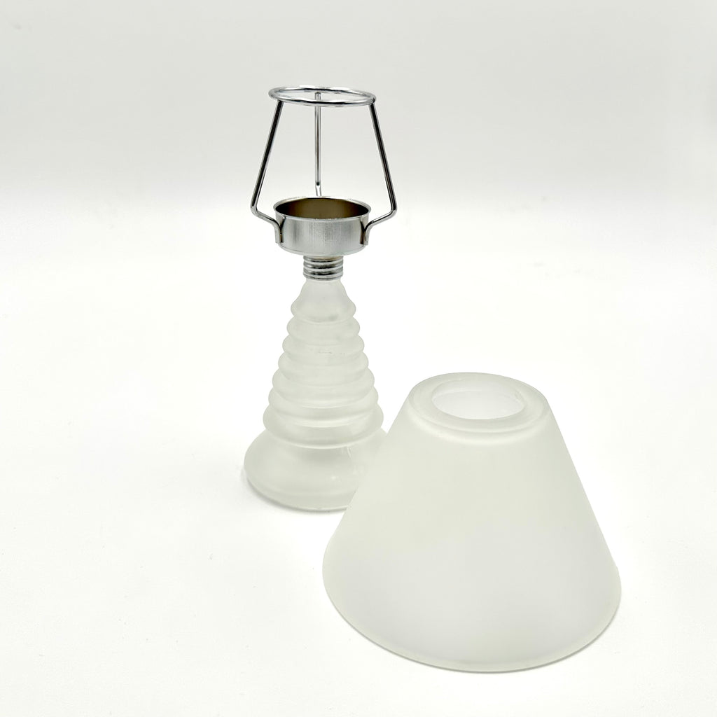 Vintage Satin Glass Candle Lamp