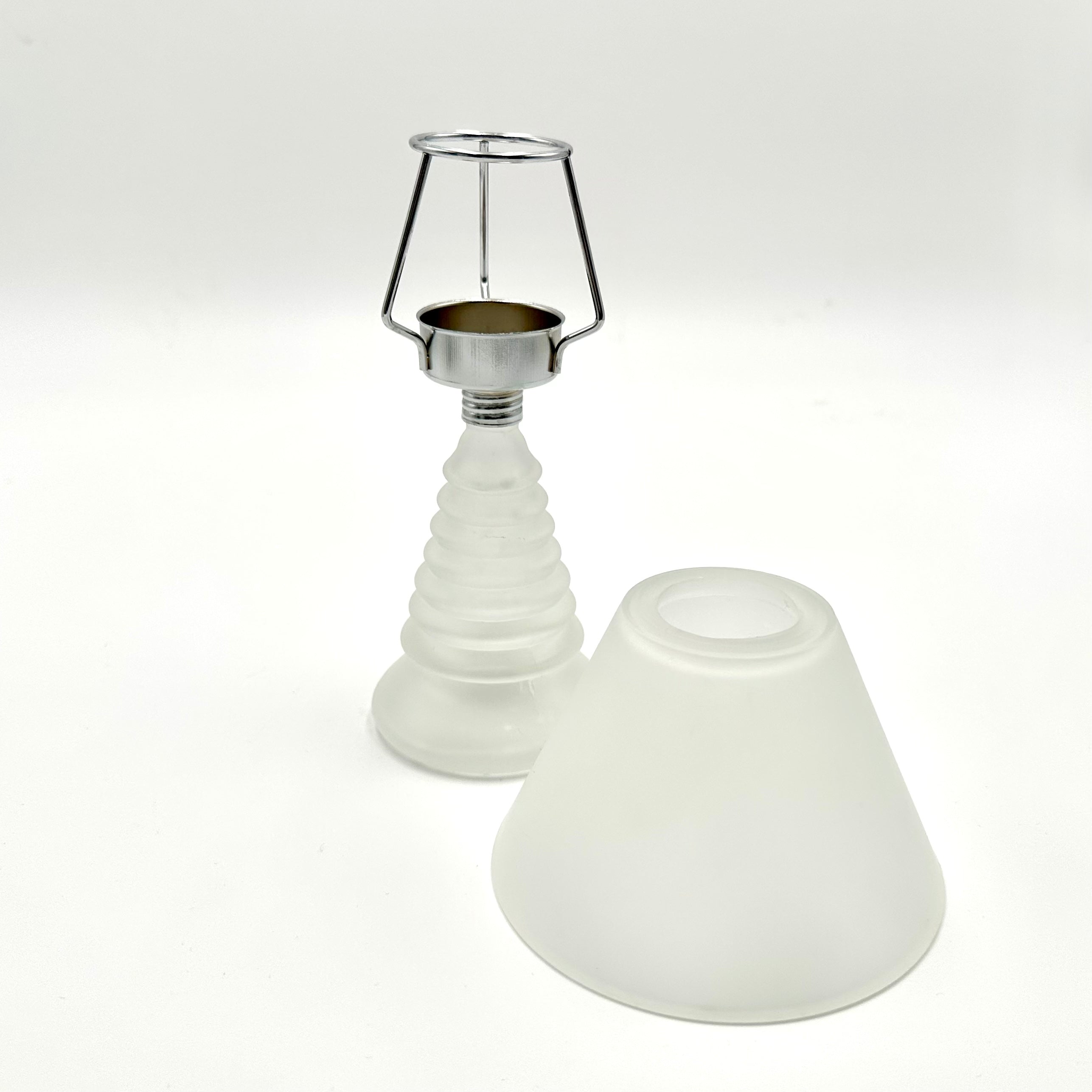 Vintage Satin Glass Candle Lamp
