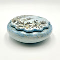 Vintage Hand Painted Ceramic Trinket Jar Signed 1983