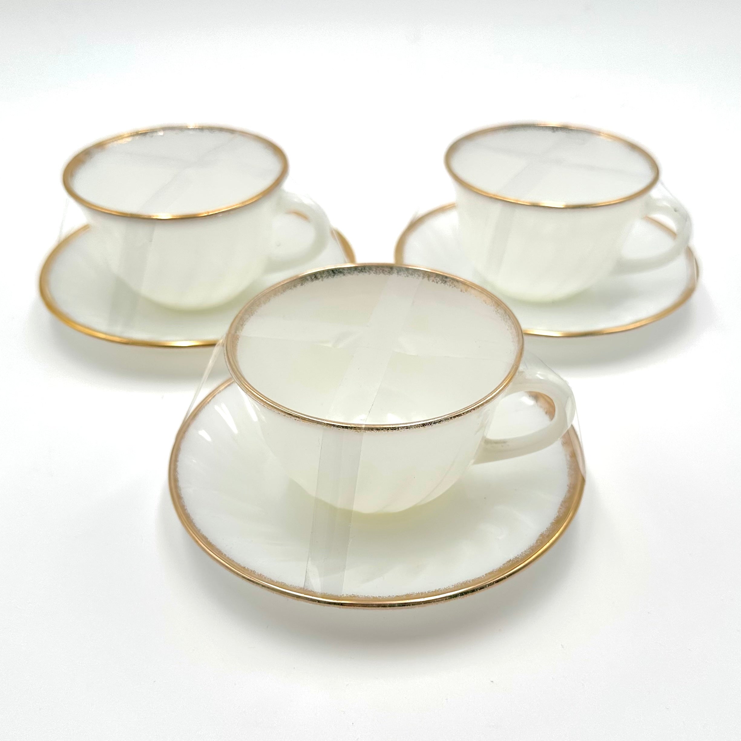 Anchor Hocking Fire-King Milk Glass Sugar and Creamer Set