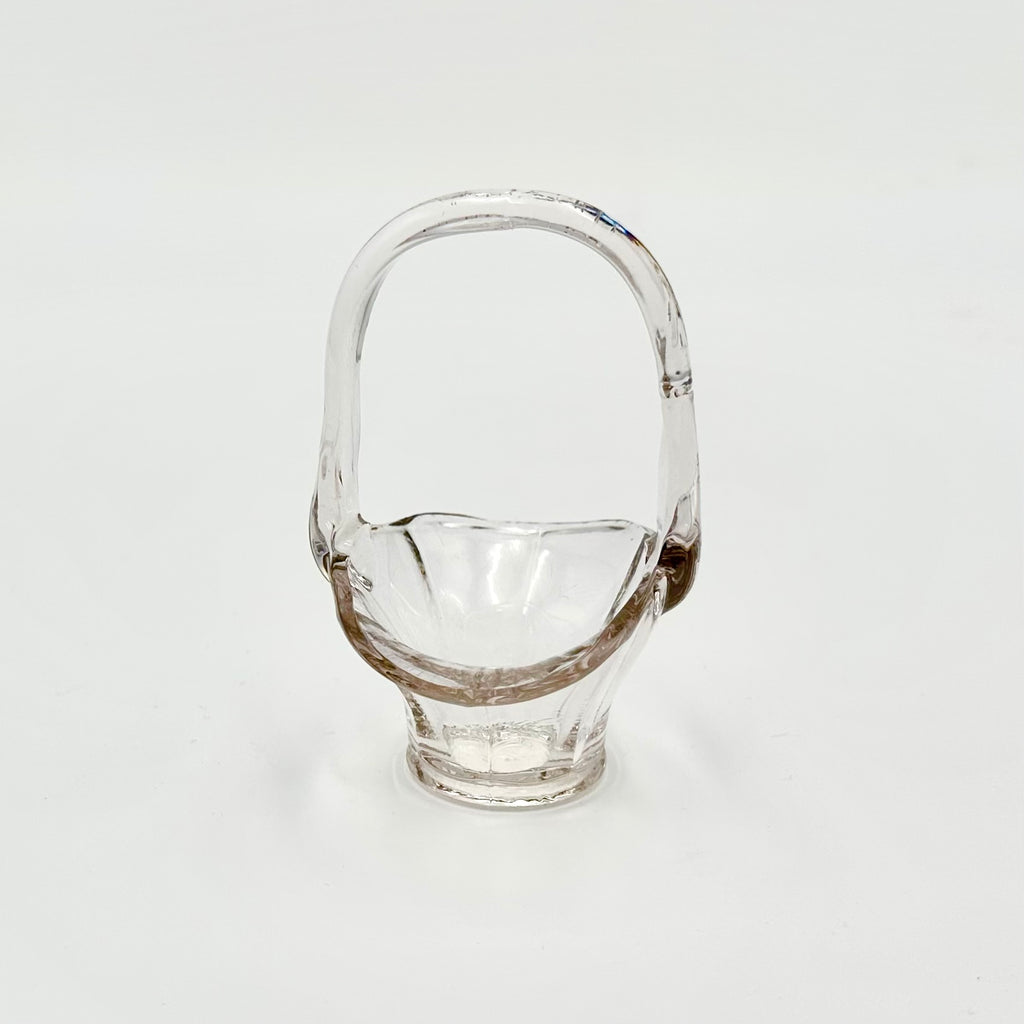 Fenton Clear Uranium Glass Mini Basket
