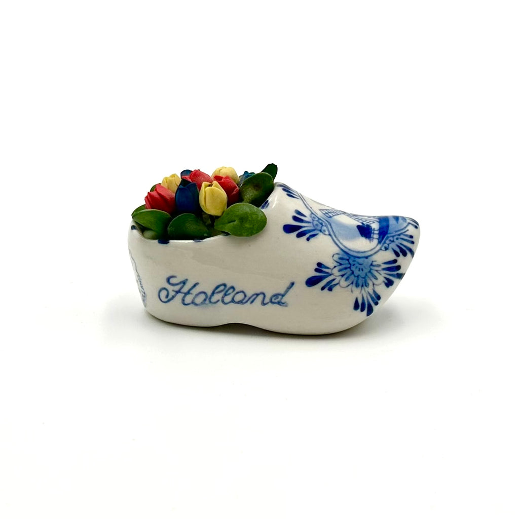 Delft Blue Holland Ceramic Clog Figurine